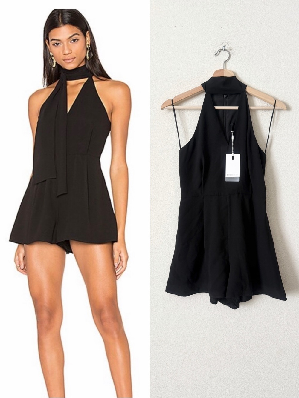 NWT Revolve C/MEO Collective XS Make It Right Playsuit in black